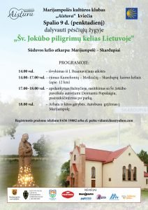 Read more about the article Pėsčiųjų žygis „Šv. Jokūbo piligrimų kelias Lietuvoje“