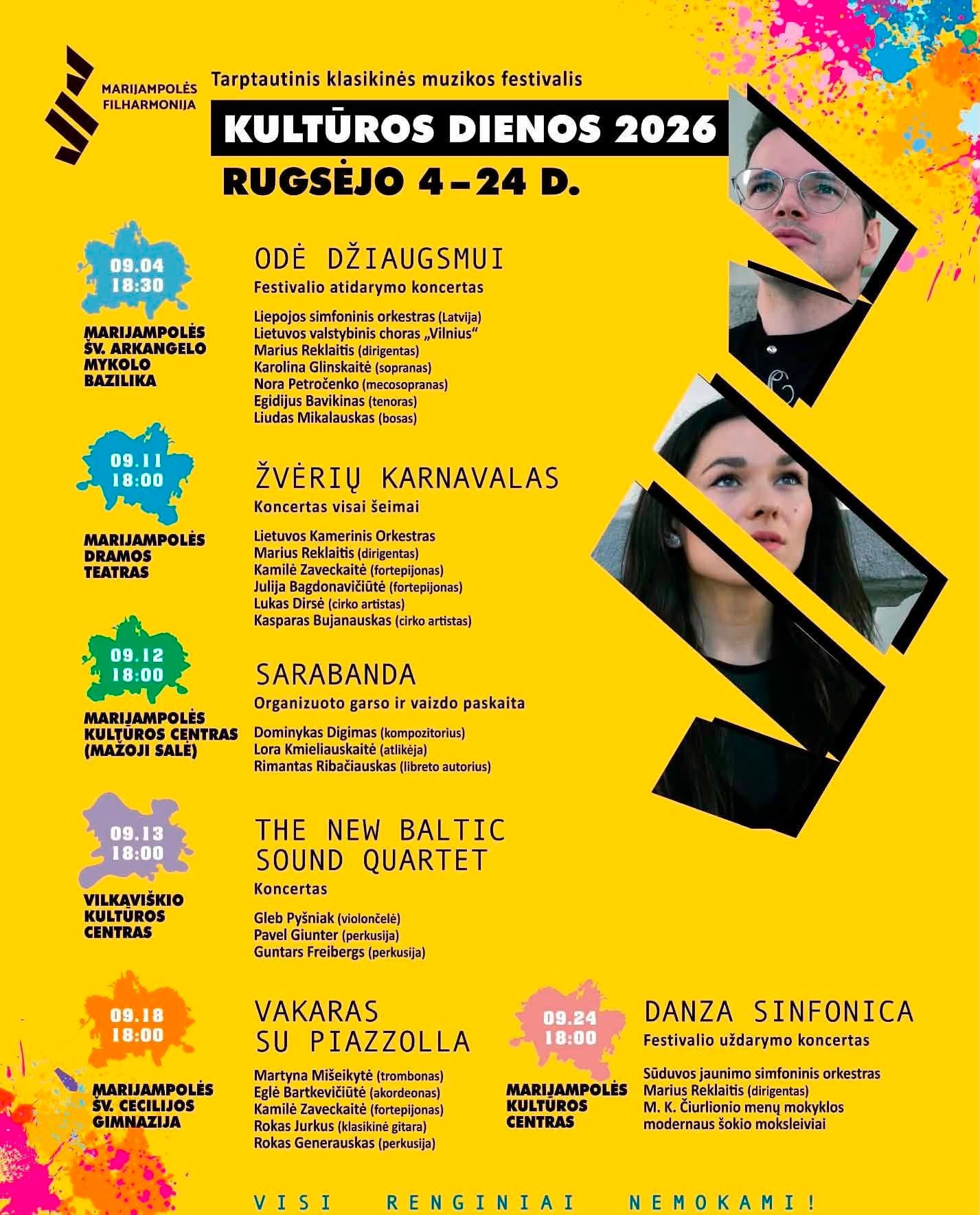You are currently viewing Rugsėjo 4–24 d. tarptautinis klasikinės muzikos festivalis „Kultūros dienos 2026“